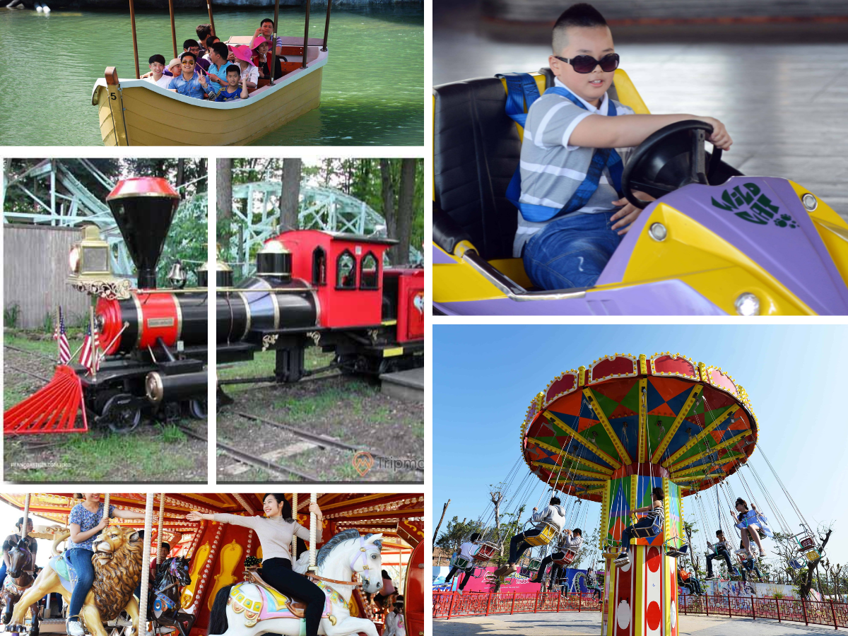 Những trò chơi nhẹ nhàng, gắn kết tình thân tại Công viên Rồng Hạ Long. (Nguồn: Sưu tầm)