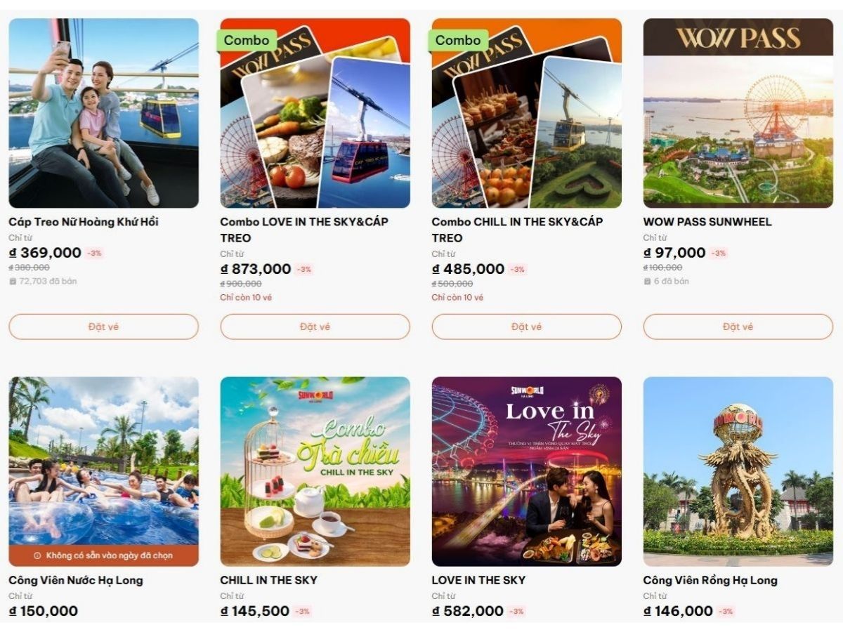 Để bắt đầu mua vé Sun World Ha Long online, bạn nên truy cập trực tiếp vào website chính thức của Sun World tại hệ thống booking.